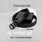 Gucci Premium Quality Leather Gear Buckle Belt With Box_img_1