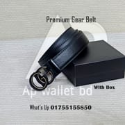 Gucci Premium Quality Leather Gear Buckle Belt With Box_img_2