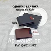 Magnetic Mini Wallet Original Leather With Box_img_0