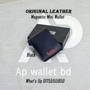 Magnetic Mini Wallet Original Leather With Box_img_1