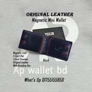 Magnetic Mini Wallet Original Leather With Box_img_2