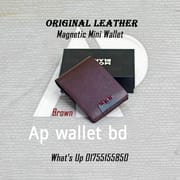 Magnetic Mini Wallet Original Leather With Box_img_3