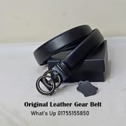 Gucci Premium Original Leather Gear Buckle Belt With Box_img_2