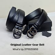 Gucci Premium Original Leather Gear Buckle Belt With Box_img_1