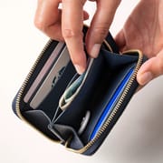 Mont Blanc Plain Original Leather Round Zipper Mini Wallet_img_4