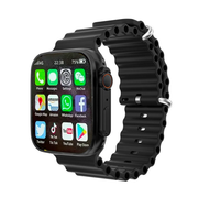 S8 Ultra SIM Supported Android Smart Watch 4GB/64GB – (Body Color-Black with double Straps)_img_0
