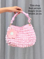 Beach Flowers nylon fabric bag_img_12