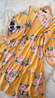Yellow Floral Midi💗_img_0