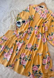Yellow Floral Midi💗_img_1