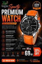 Premium Chronograph Style Leather Watch_img_0