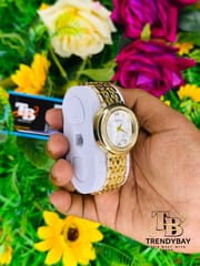 🌸 Elegant Ladies Gold Chain Watch_img_2