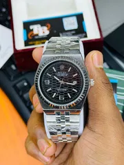 Luxury Rolex Style Black Dial Watch – Premium Edition_img_1