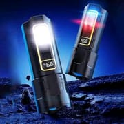 Rechargeable Zoom LED Flashlight X-55 with Power Bank – High Brightness & Multi-Mode | Price in BD_img_0
