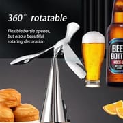 Metallic Zinc Alloy Anti-Gravity Balancing Bird Tower Statue + Bottle Opener | Alloy Balance Toy for Home & Office Decor_img_2