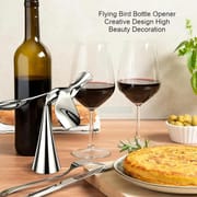 Metallic Zinc Alloy Anti-Gravity Balancing Bird Tower Statue + Bottle Opener | Alloy Balance Toy for Home & Office Decor_img_4