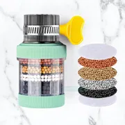 6 Layer Faucet Water Purifier Nozzle – Coconut Charcoal Kitchen Tap Filter for Clean Drinking Water | Price in BD_img_1