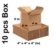 Packaging Material - 10 Pcs Die Cut Carton Small Mini Box Size: 4" × 4" × 4" inch Carton Box 4 × 4 × 4 inch_img_0