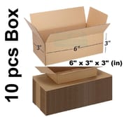 Packaging Material - 10 Pcs Die Cut Carton Small Mini Box Size: 6" × 3" × 3" inch Carton Box 6 × 3 × 3 inch_img_0