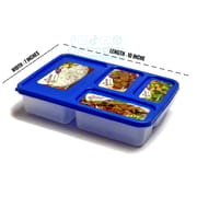 Plastic 4G Dividers Corporate Lunch Box –  Compartment Office Economy Tiffin Lunch Box | Food Grade, Portable & Durable | Price in BD_img_1