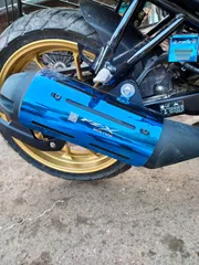 Premium Heavy Blue Silencer Cover For Yamaha FZ-X_img_0