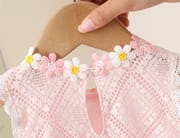 Baby Girls Floral Lace Romper Dress with 3D Flower Applique & Embroidered Hem (0 to 3 years) for yours BABUU_img_6