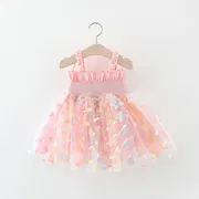 Baby Girl Butterfly Wings Fairy Sleeveless Pleated Lace Summer Dress (6 months to 3 years)_img_9