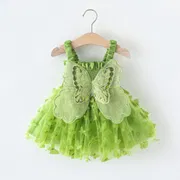 Baby Girl Butterfly Wings Fairy Sleeveless Pleated Lace Summer Dress (6 months to 3 years)_img_4
