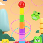 Kids 3-in-1 Colorful Ring Toss Game & Stacking Toy | Learning & Skill Development Toy for Toddlers_img_5