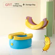 Baby Foldable Travel Potty Seat with 10PCS Garbage Bags & Storage Bag | Portable Toddler Toilet_img_1