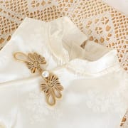 Baby Girl Elegant Sleeveless White Princess Floral Jacquard Summer Party Dress (0 to 18 months) for yours BABUU_img_3