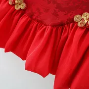 Baby Girl Elegant Traditional Style Red Party Dress (6 months to 3 years)_img_6