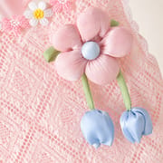 Baby Girls Floral Lace Romper Dress with 3D Flower Applique & Embroidered Hem (0 to 3 years) for yours BABUU_img_7