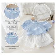 Baby Girls Princess Blue Top with White Lace Skirt Dress (6 months to 6 years)_img_9