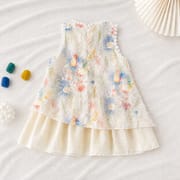 Kids Girls Elegant Sleeveless Pastel Floral Lace Princess Party Dress (1 to 6 years) for yours BABUU_img_2