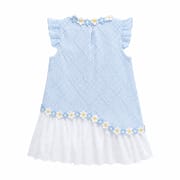 Kids Girls Elegant Summer Blue Lace Floral Party Dress (1 to 6 years) for yours BABUU_img_2