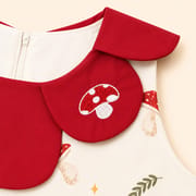 Kids Girls Mushroom Print Red Collar Balloon Dress (1 to 6 year) for your BABUU_img_3