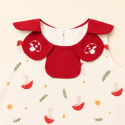Kids Girls Mushroom Print Red Collar Balloon Dress (1 to 6 year) for your BABUU_img_2