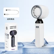 Kids Portable Folding Mini Handheld Rechargeable Trending Turbo Fan With LED Display & Long Battery Life_img_7