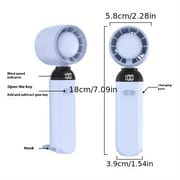 Kids Portable Folding Mini Handheld Rechargeable Trending Turbo Fan With LED Display & Long Battery Life_img_3