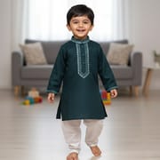 Kids Boy Premium Elegant China Saffron EID Panjabi with Pant (1 to 7 years)_img_2