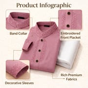Kids Premium Mauve Embroidered China Saffron Eid Punjabi (2 to 8 years)_img_4