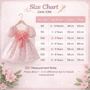 Baby Girls Floral Bow Princess Cute Puff Sleeve Party Dress (6 months to 6 years)_img_9