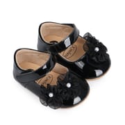 Baby Girl Floral Patent Leather Anti-Slip Sole Party Shoe (0 to 15 months) for ANGEL_img_3