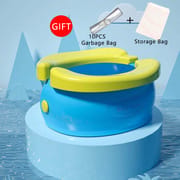 Baby Foldable Travel Potty Seat with 10PCS Garbage Bags & Storage Bag | Portable Toddler Toilet_img_15