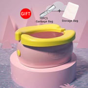 Baby Foldable Travel Potty Seat with 10PCS Garbage Bags & Storage Bag | Portable Toddler Toilet_img_16