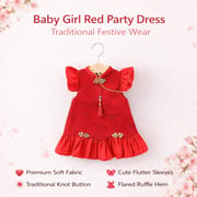 Baby Girl Elegant Traditional Style Red Party Dress (6 months to 3 years) for your ANGEL_img_3