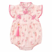 Baby Girl Floral Cheongsam Pink Traditional Style Romper Dress (0 to 18 months)_img_10