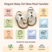 Baby Girl Summer Cute Soft Bow Pearl Sandals (1.5 to 5 years)_img_1