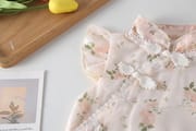 Baby Girls Floral Cheongsam Soft Elegant Romper Set with Headband (0 to 2 years)_img_4