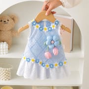 Baby Girls Floral Lace Romper Dress with 3D Flower Applique & Embroidered Hem (0 to 3 years)_img_0